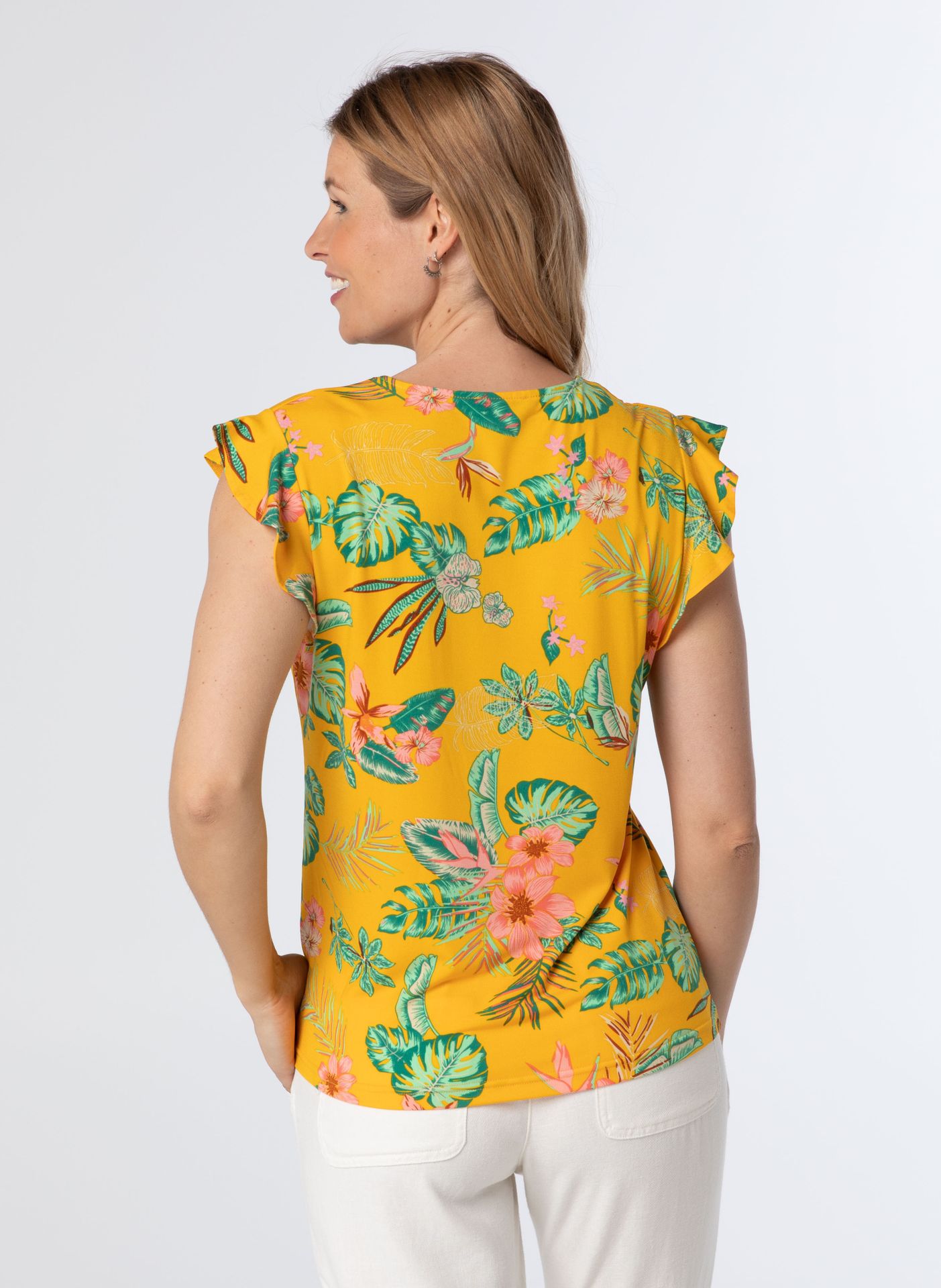 Norah Shirt geel multi mango multicolor 212723-305