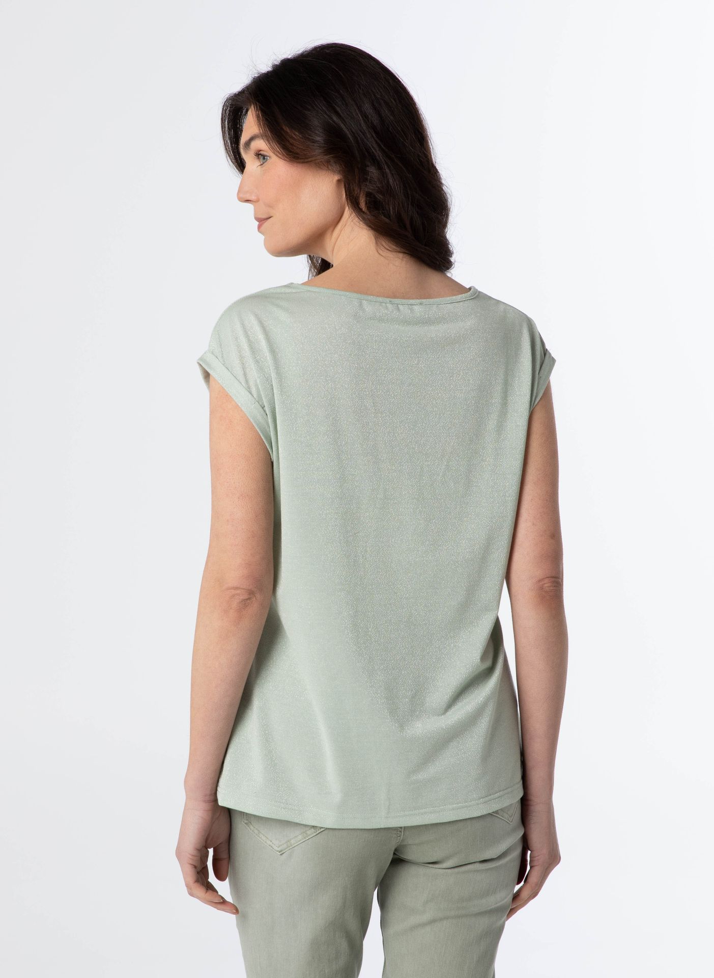 Norah Shirt groen lurex grey green 210052-053