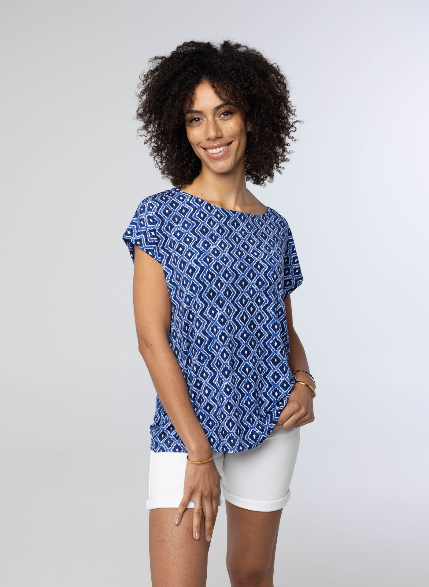 Norah Blauw shirt blue multicolor 213494-420-48