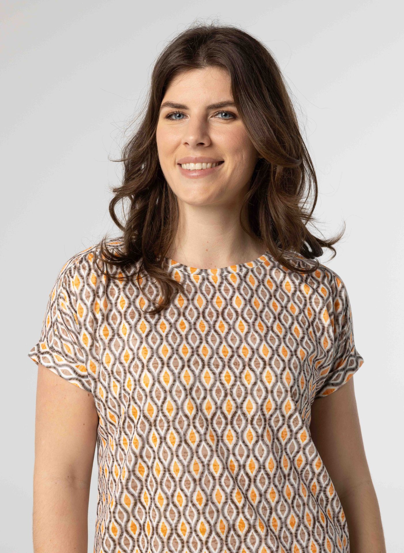Norah Shirt met grafische print brown/yellow 213849-233