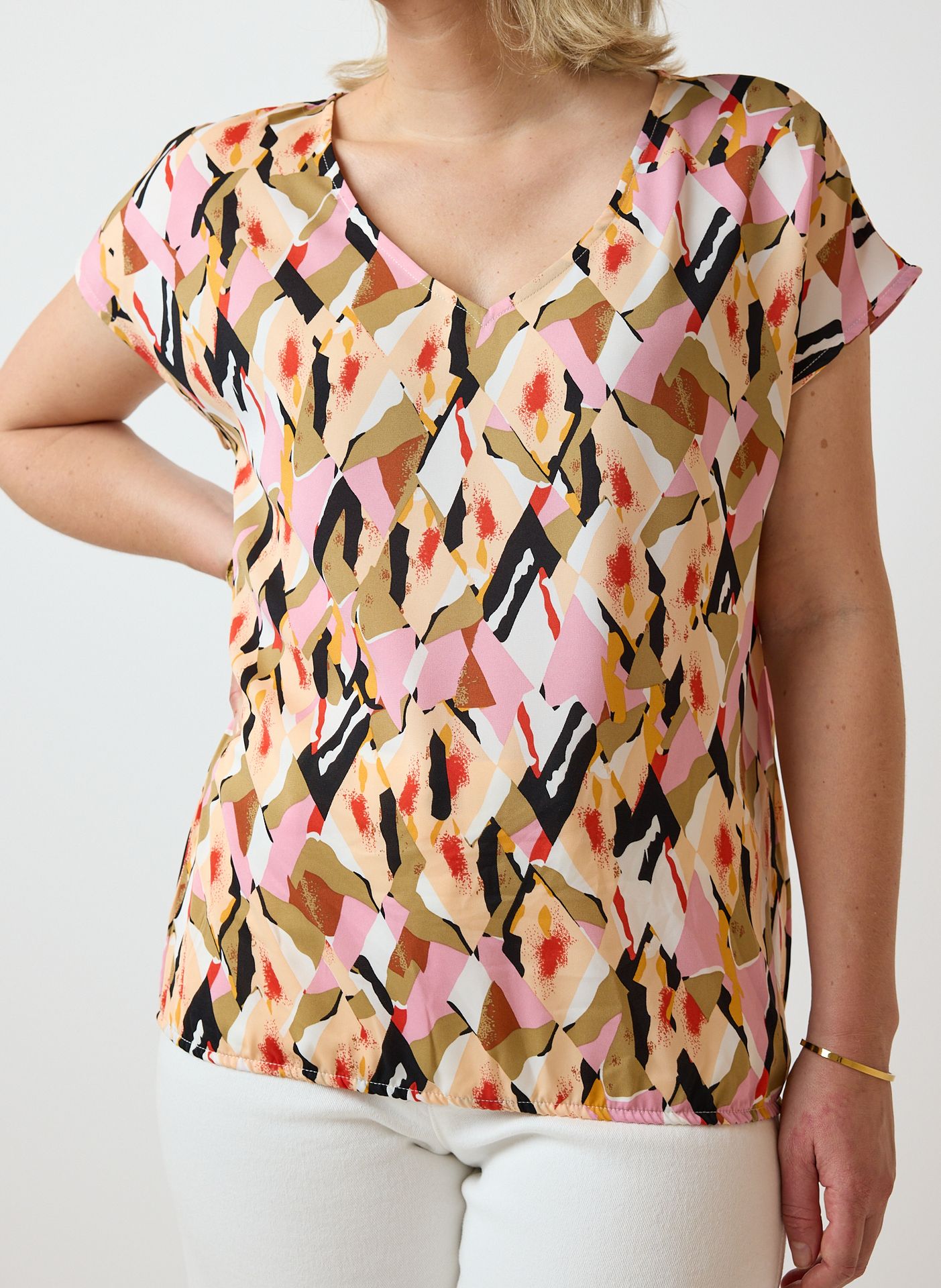 Norah Shirt met grafische print multicolor 214505-002