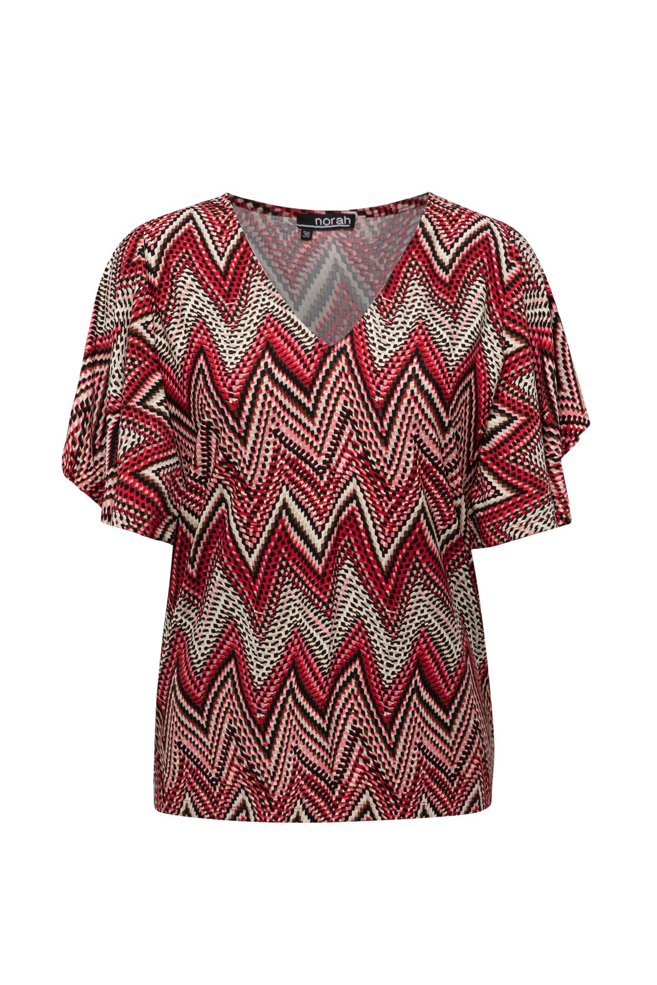 Norah Shirt met grafische print red multicolor 213844-620