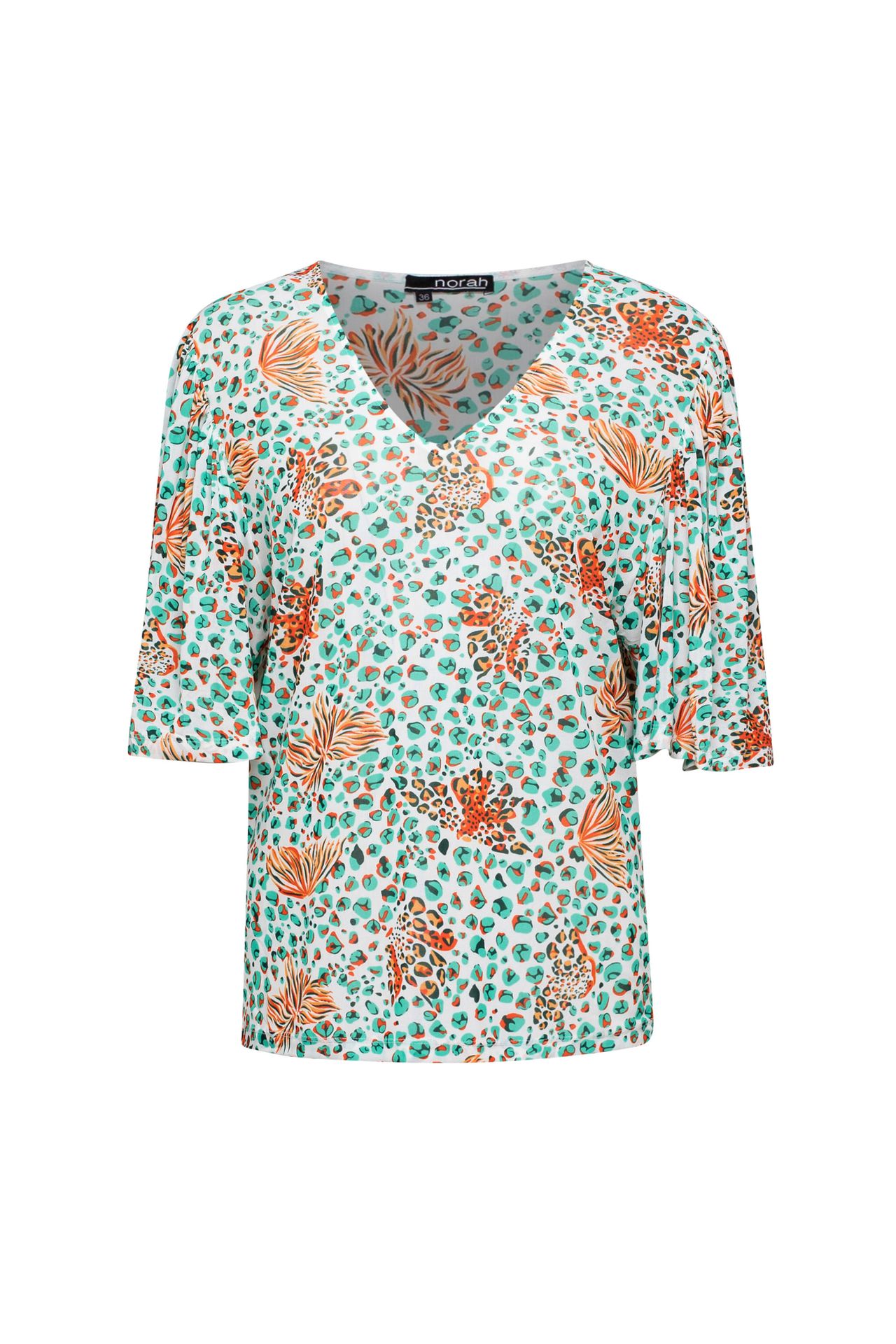Norah Shirt met print jade multicolor 212858-573