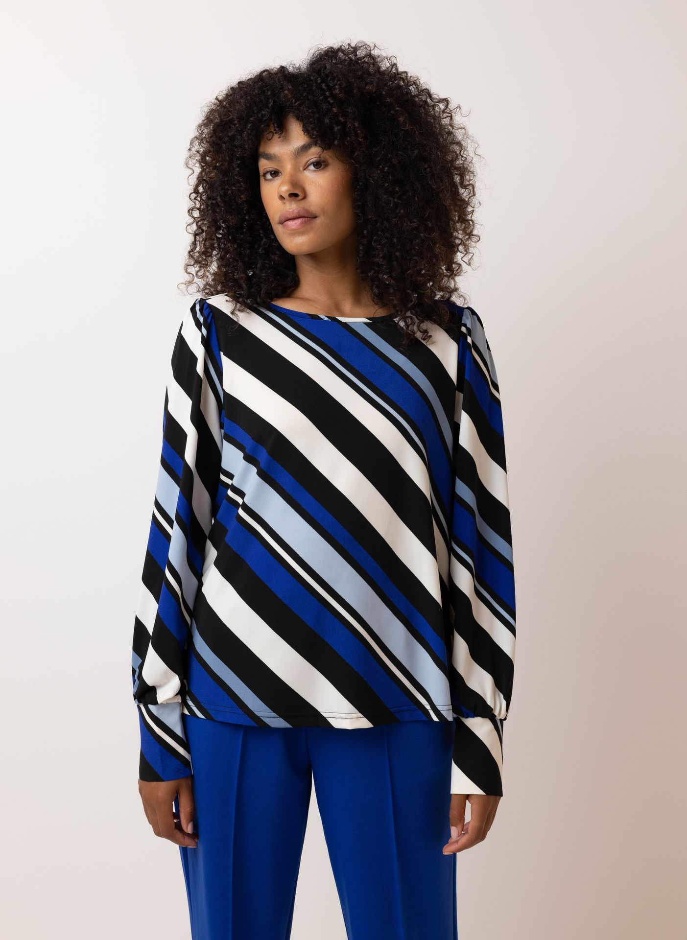 Norah Shirt met strepen cobalt multicolor 215341-469