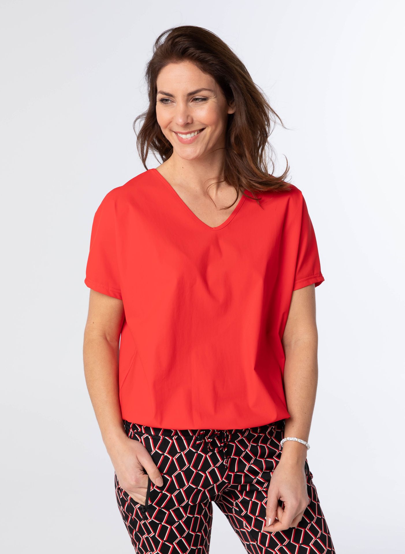 Norah Shirt travelstof rood red 213467-600