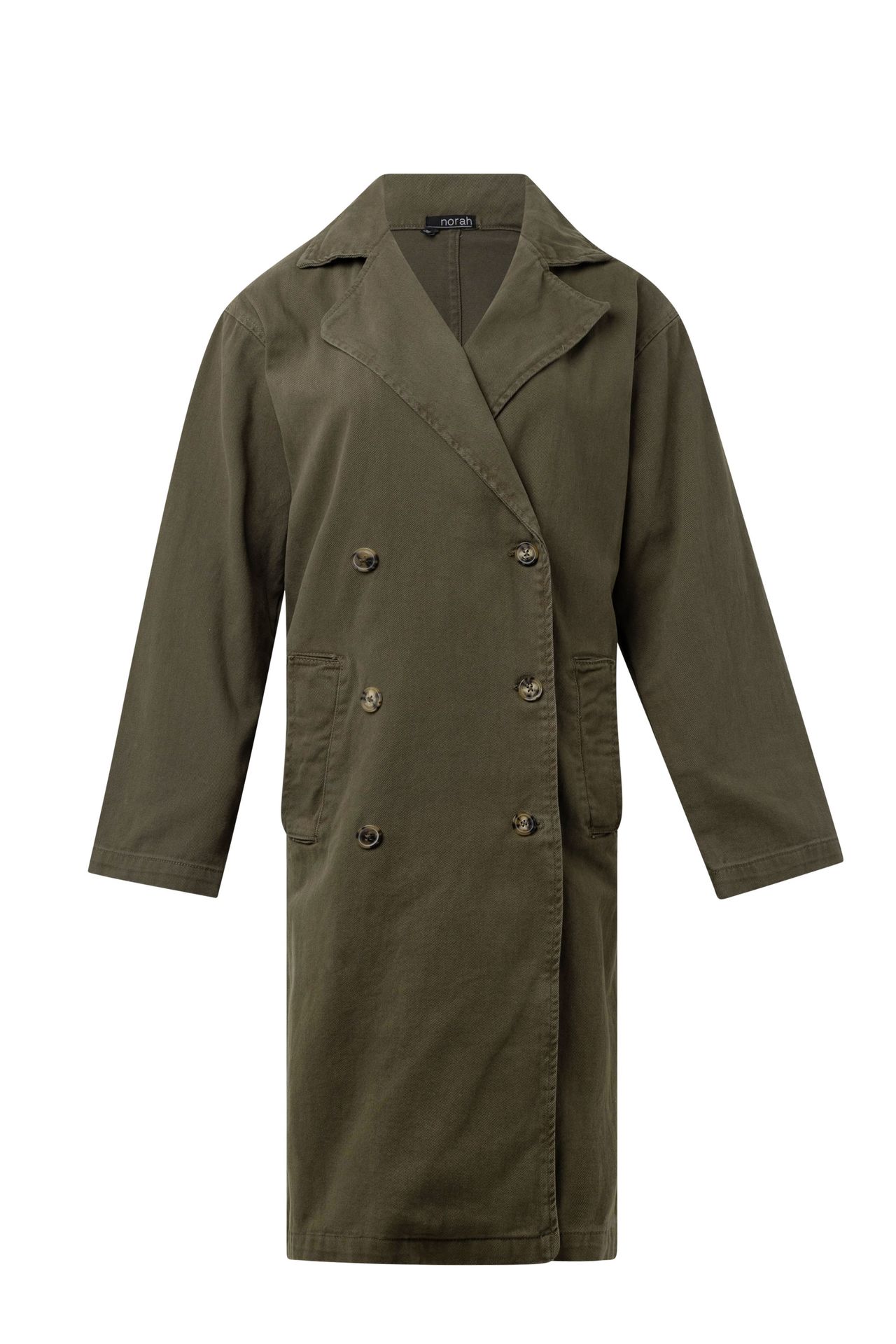 Norah Legergroene trenchcoat dark army 213565-580