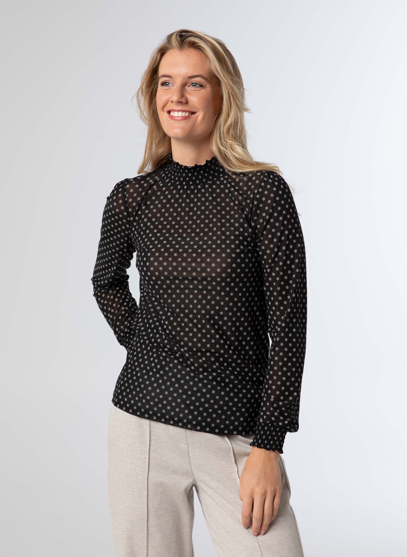 Norah Shirt zwart black/ecru 212419-041