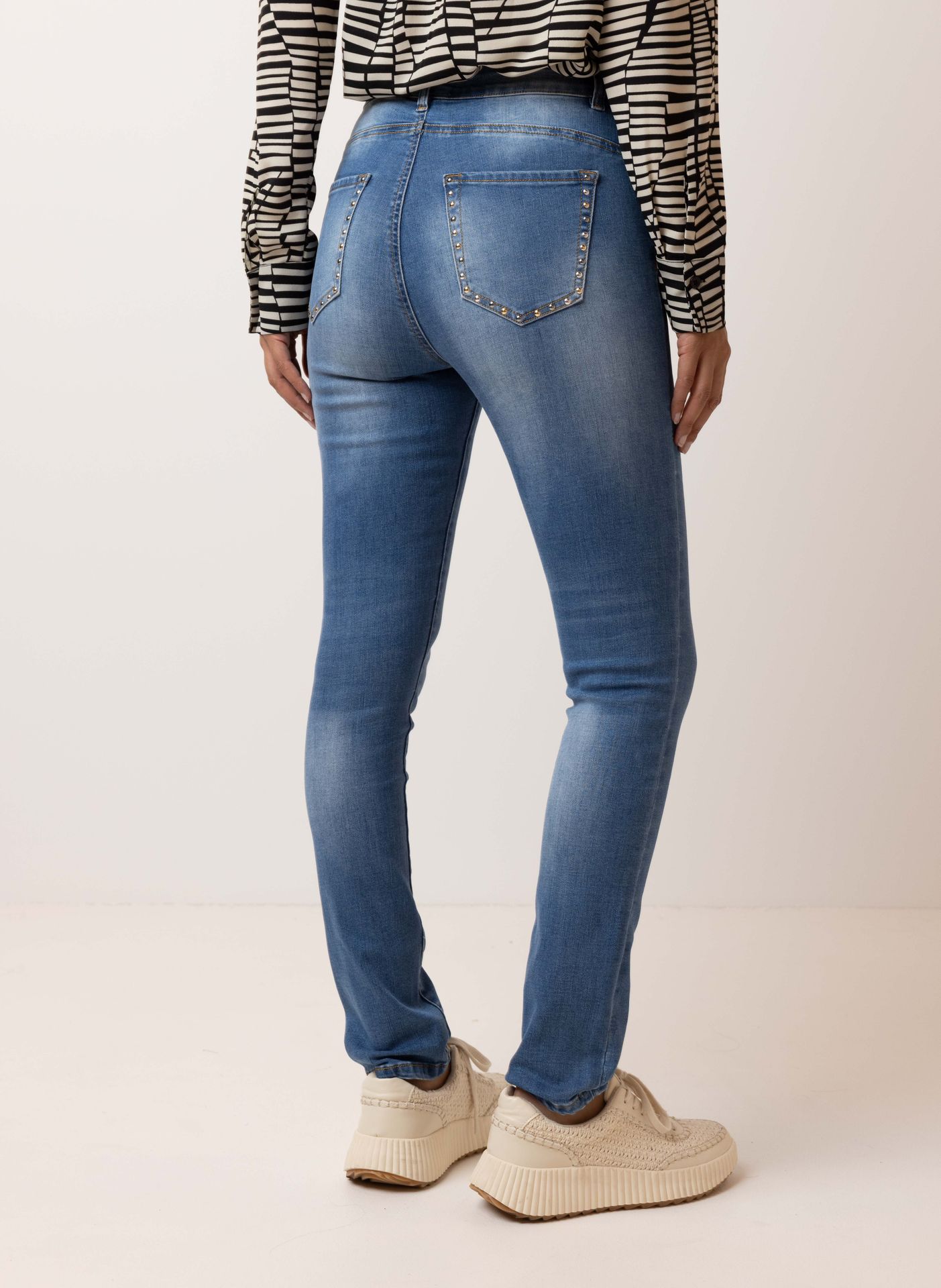 Norah Skinny jeans met studs blue 215030-400