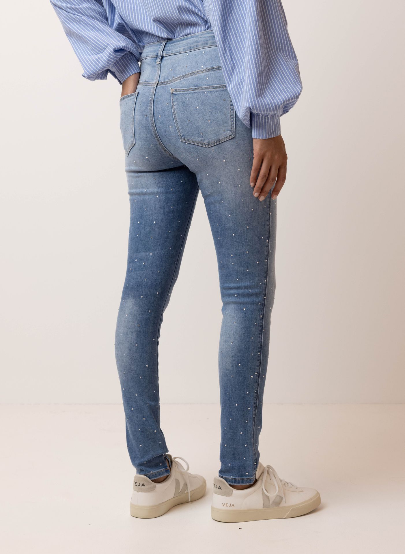 Norah Skinny jeans met studs denim blue 215031-472