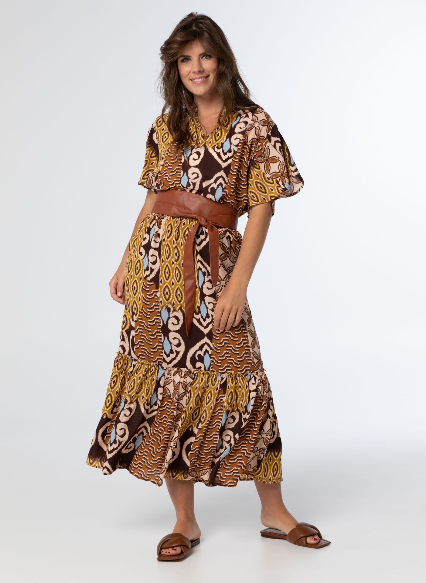 Norah Skirt, N1223 brown multicolor 212854-220