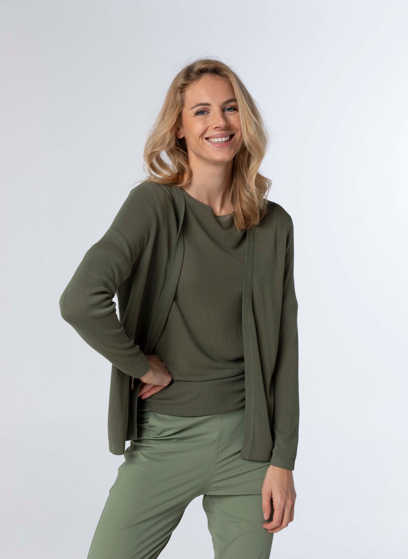 Norah Vest legergroen green/grey 213492-540