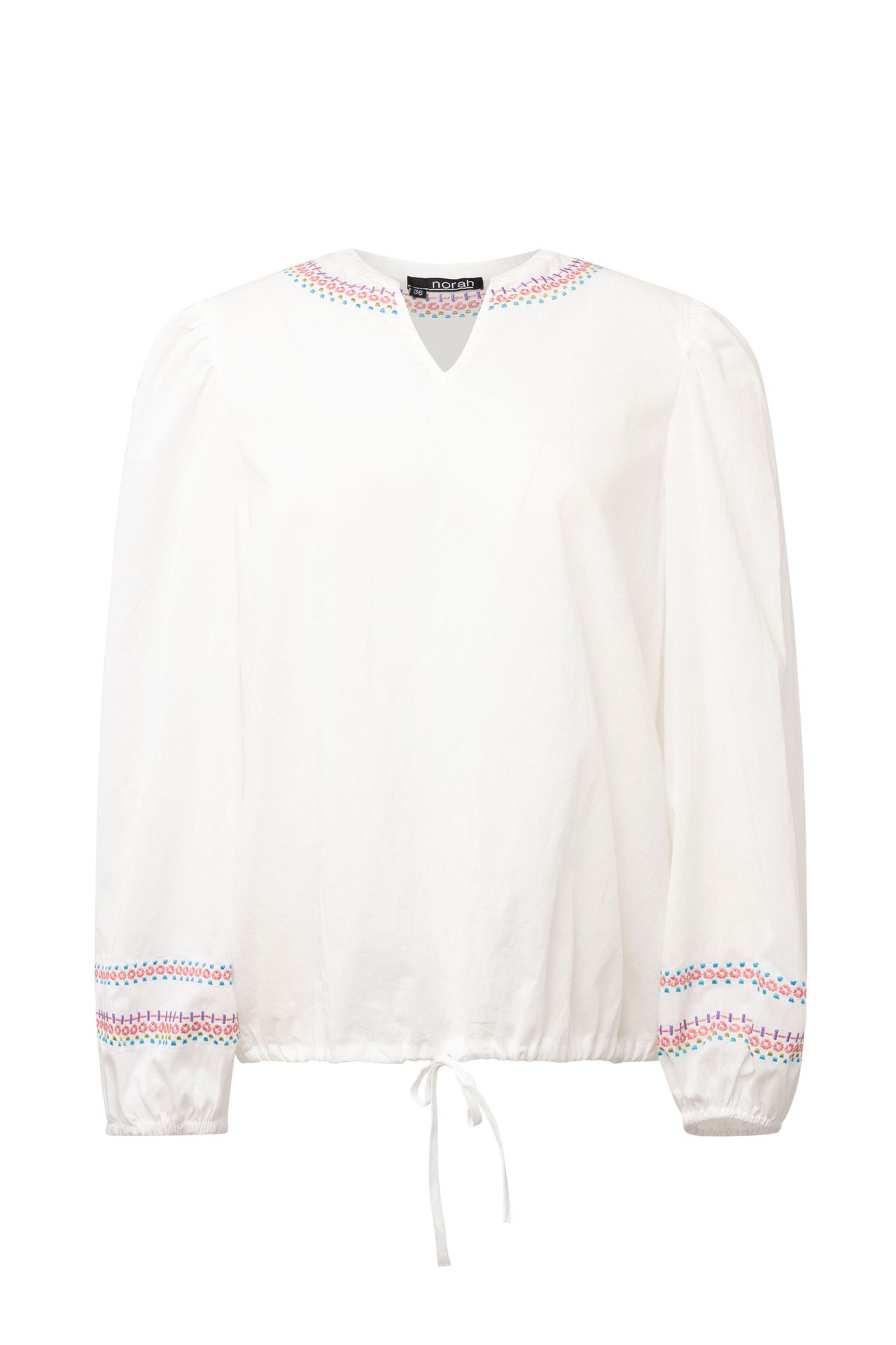 Norah Witte blouse met gekleurde borduursels off-white multicolor 213943-114