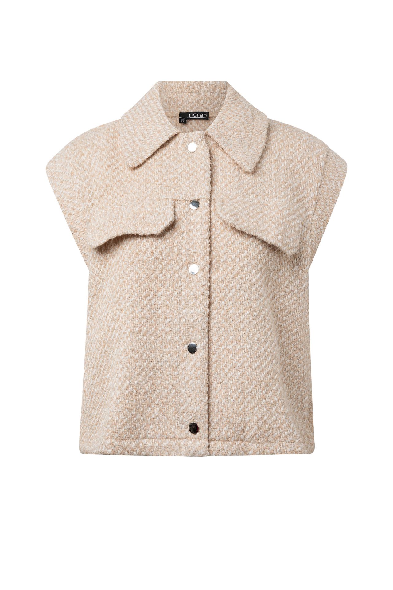 Norah Zandkleurig gilet sand melange 215157-151