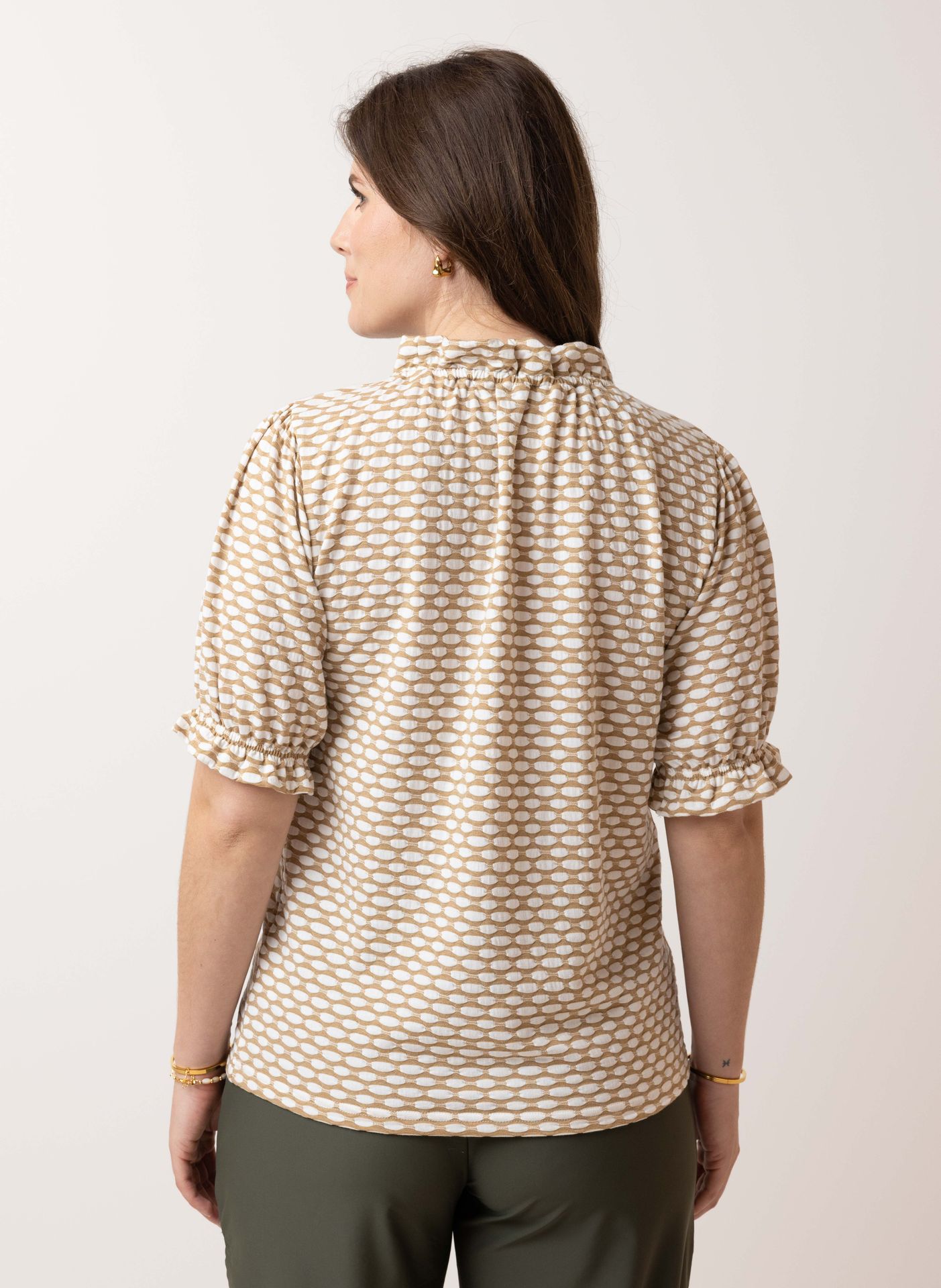 Norah Zandkleurig shirt sand melange 214767-151