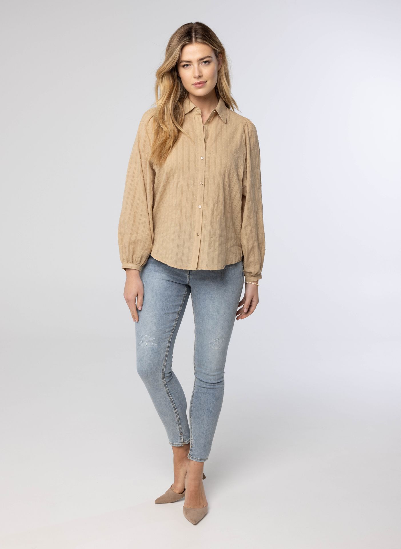 Norah Zandkleurige blouse  sand 214306-110