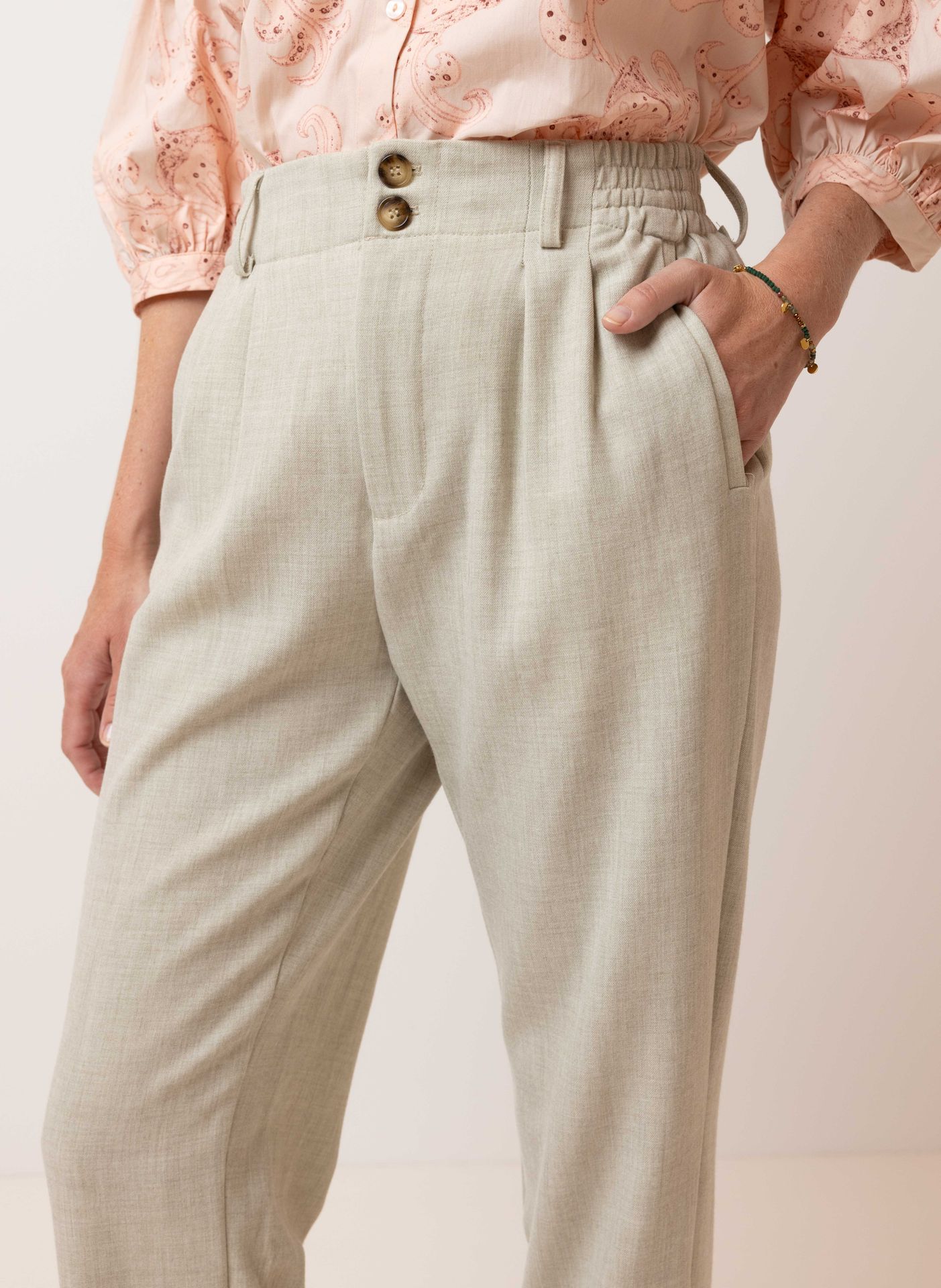 Norah Zandkleurige pantalon light sand 214690-111