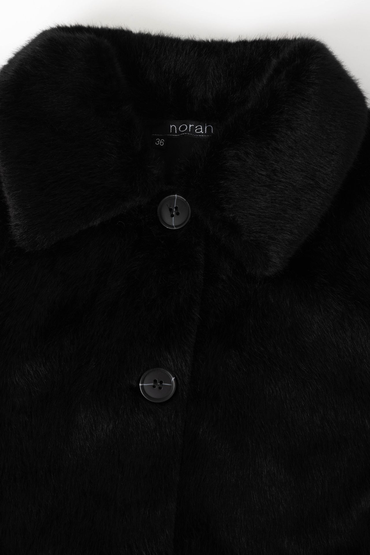 Norah Zwart faux fur jasje black 214584-001