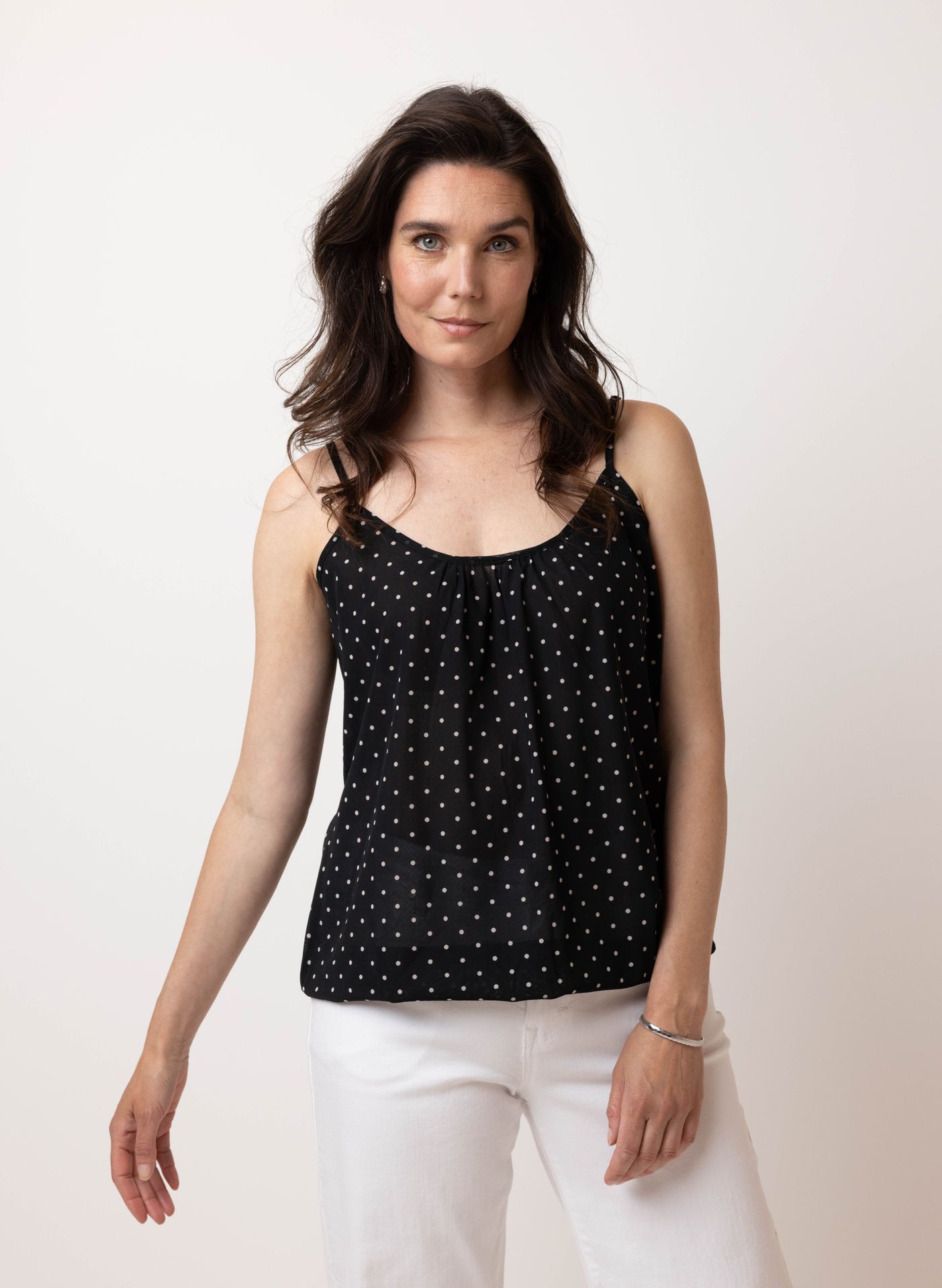 Norah Zwart witte top black/white 212789-031