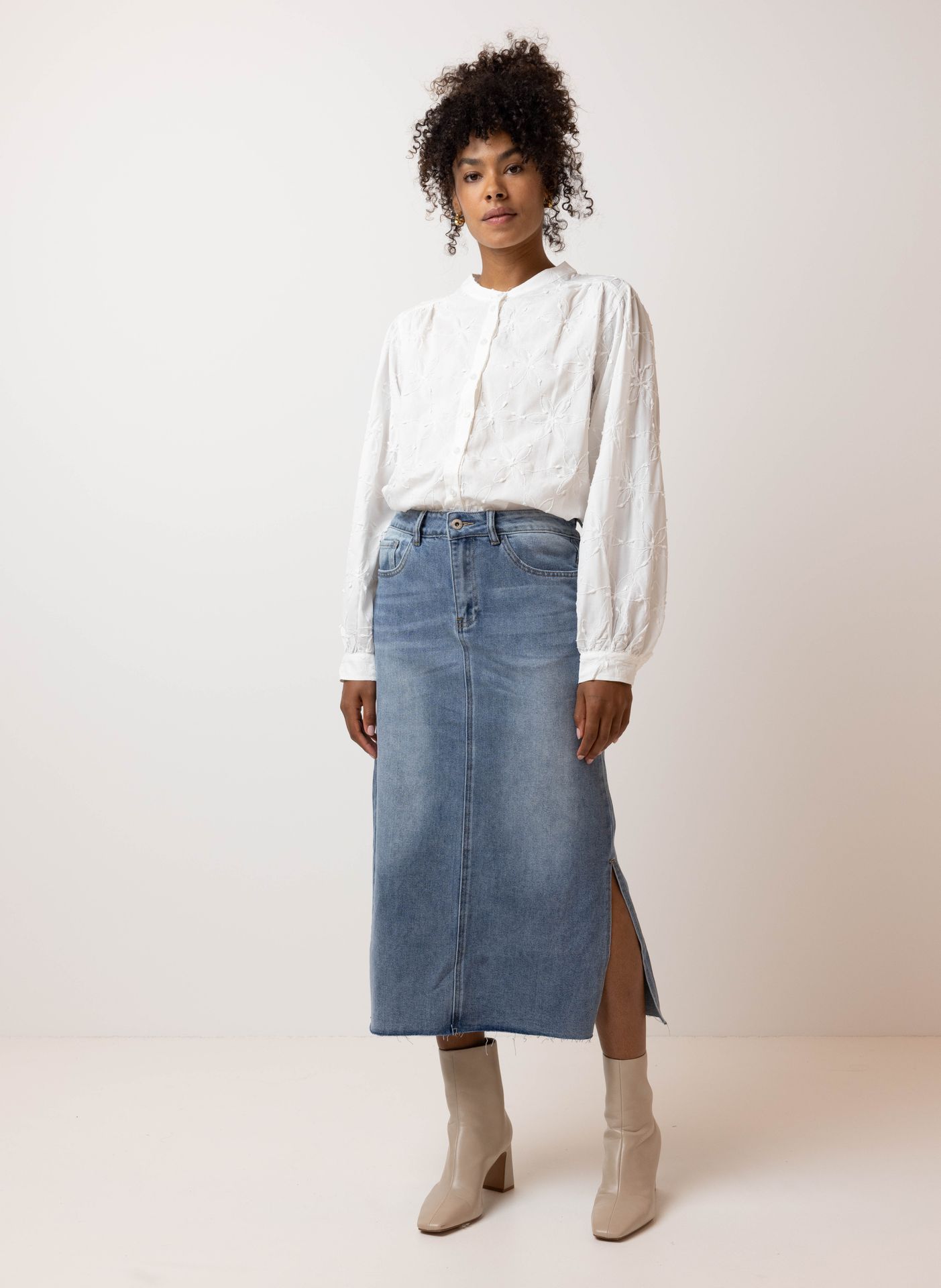 Norah Midi denim rok denim blue 215158-472