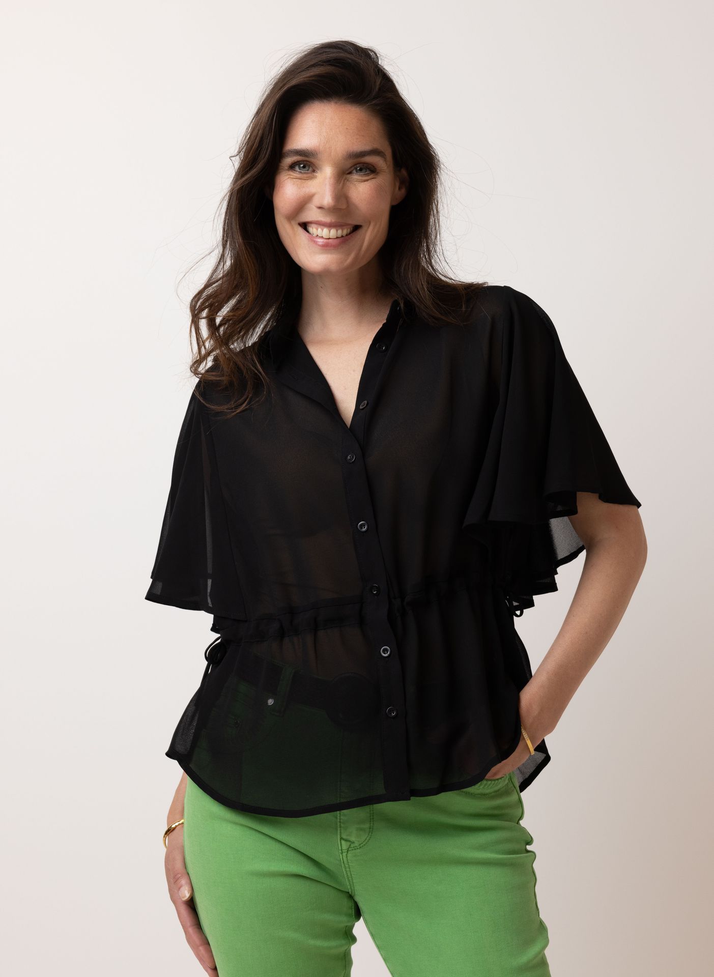 Norah Zwarte blouse black 214284-001