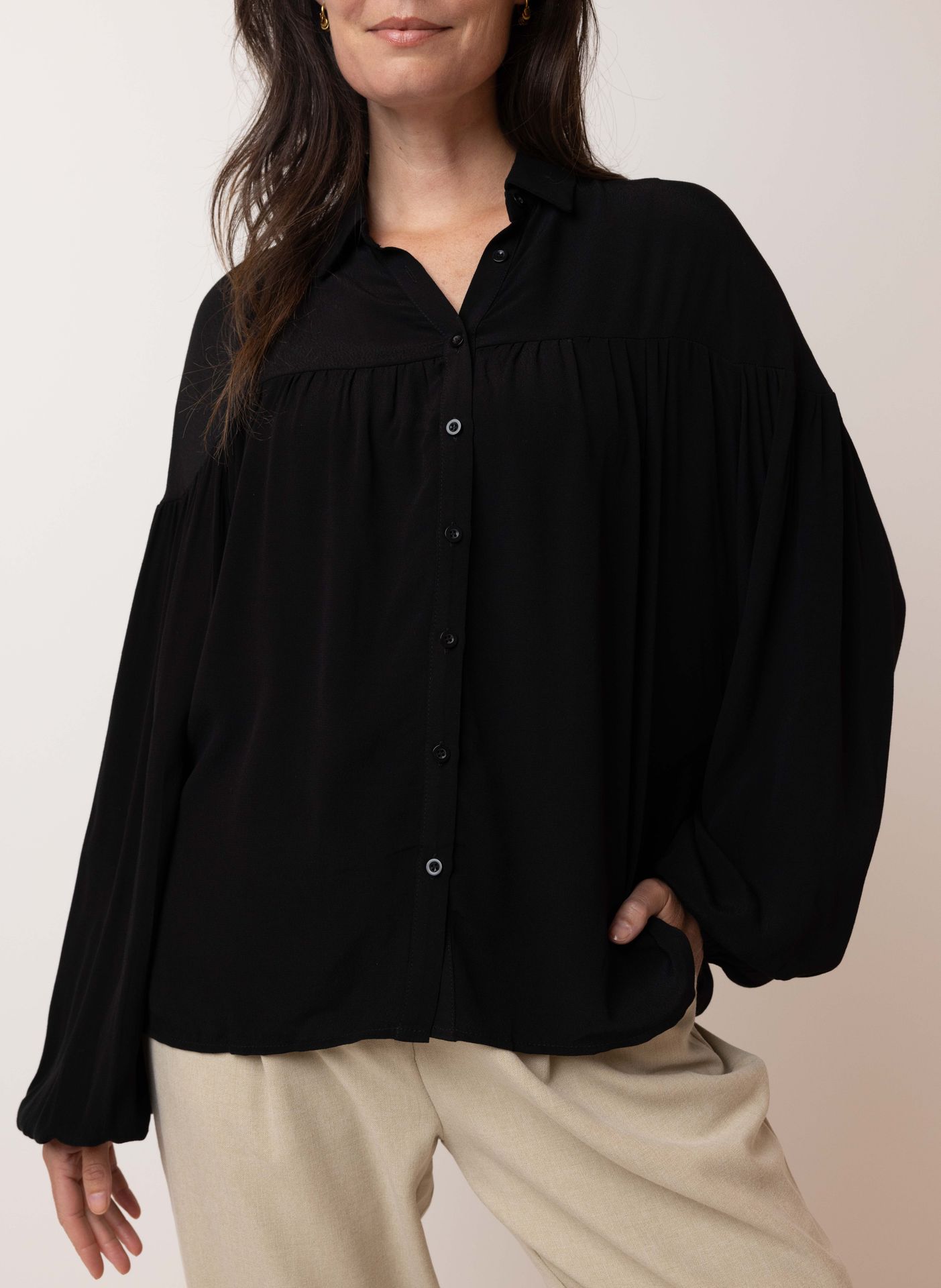 Norah Zwarte blouse black 214803-001