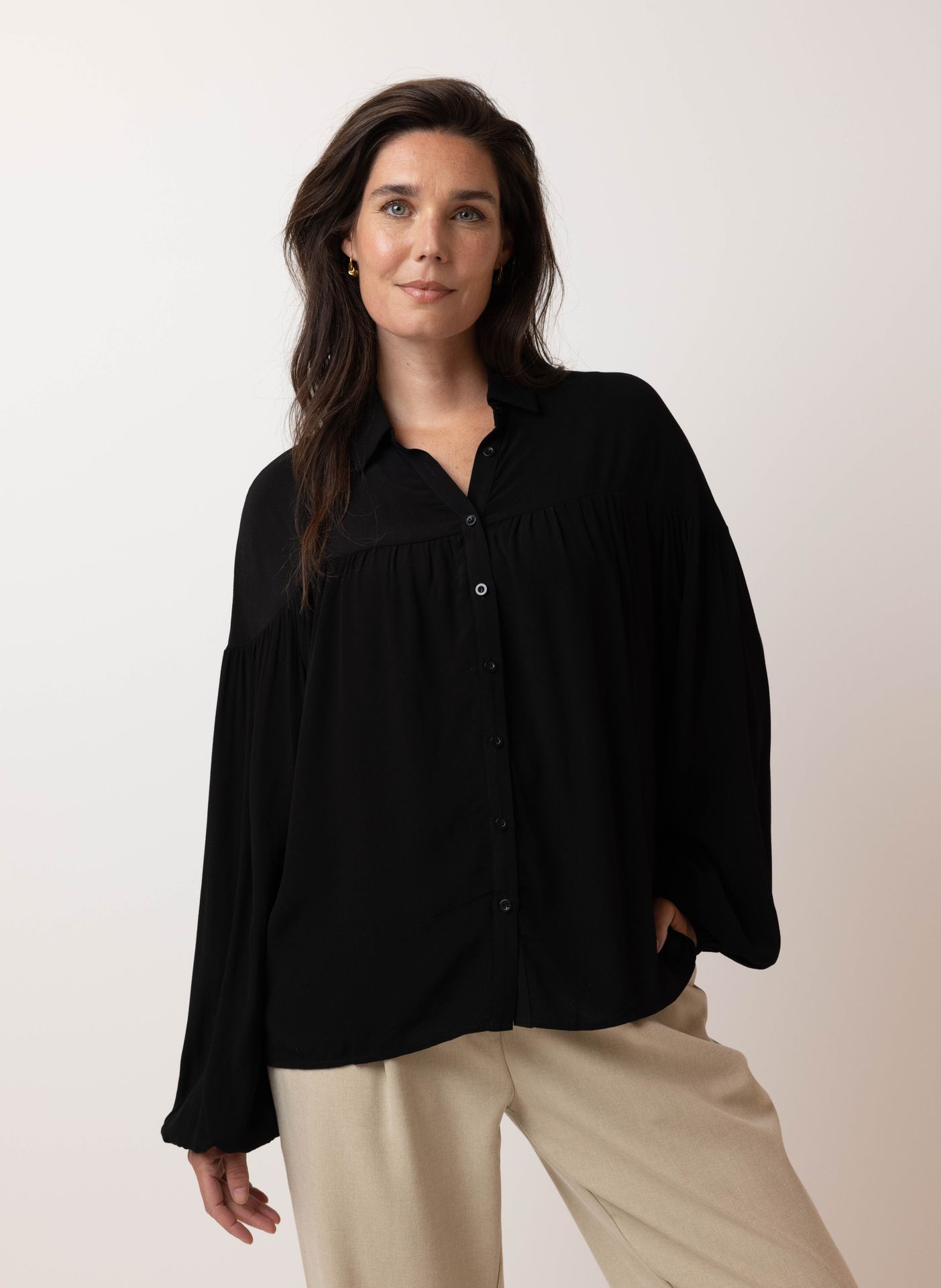 Norah Zwarte blouse black 214803-001