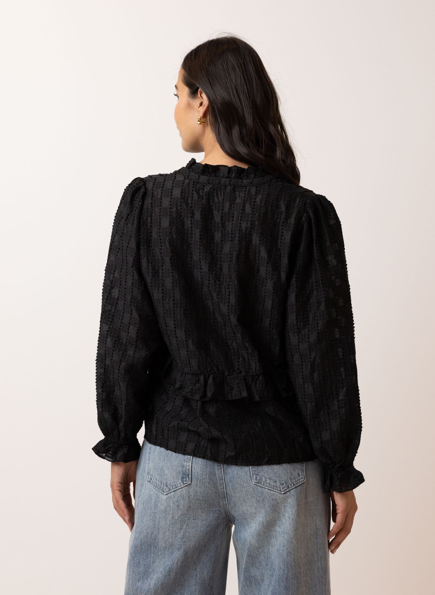 Norah Zwarte blouse black 215201-001