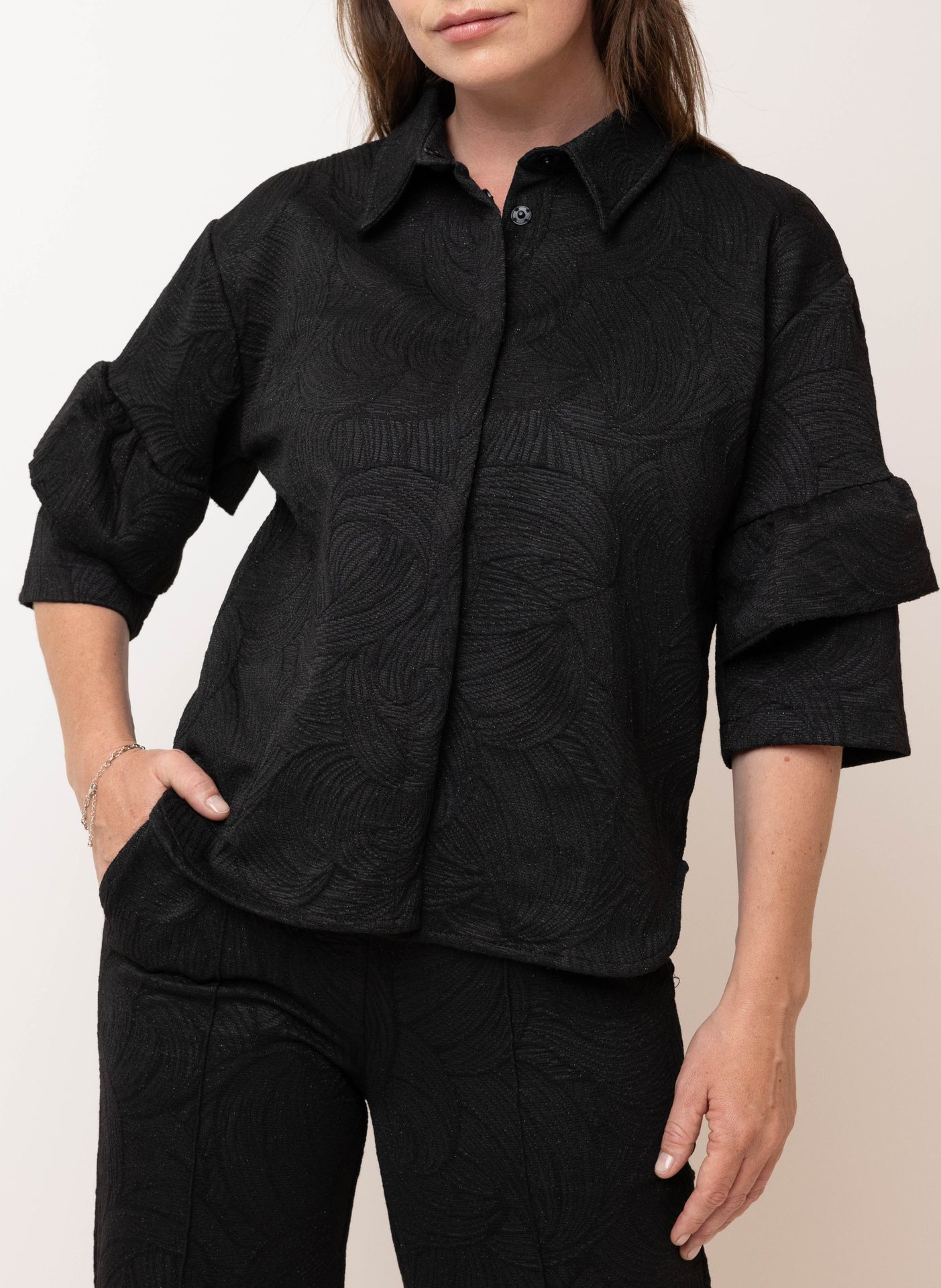 Norah Zwarte blouse black 215567-001