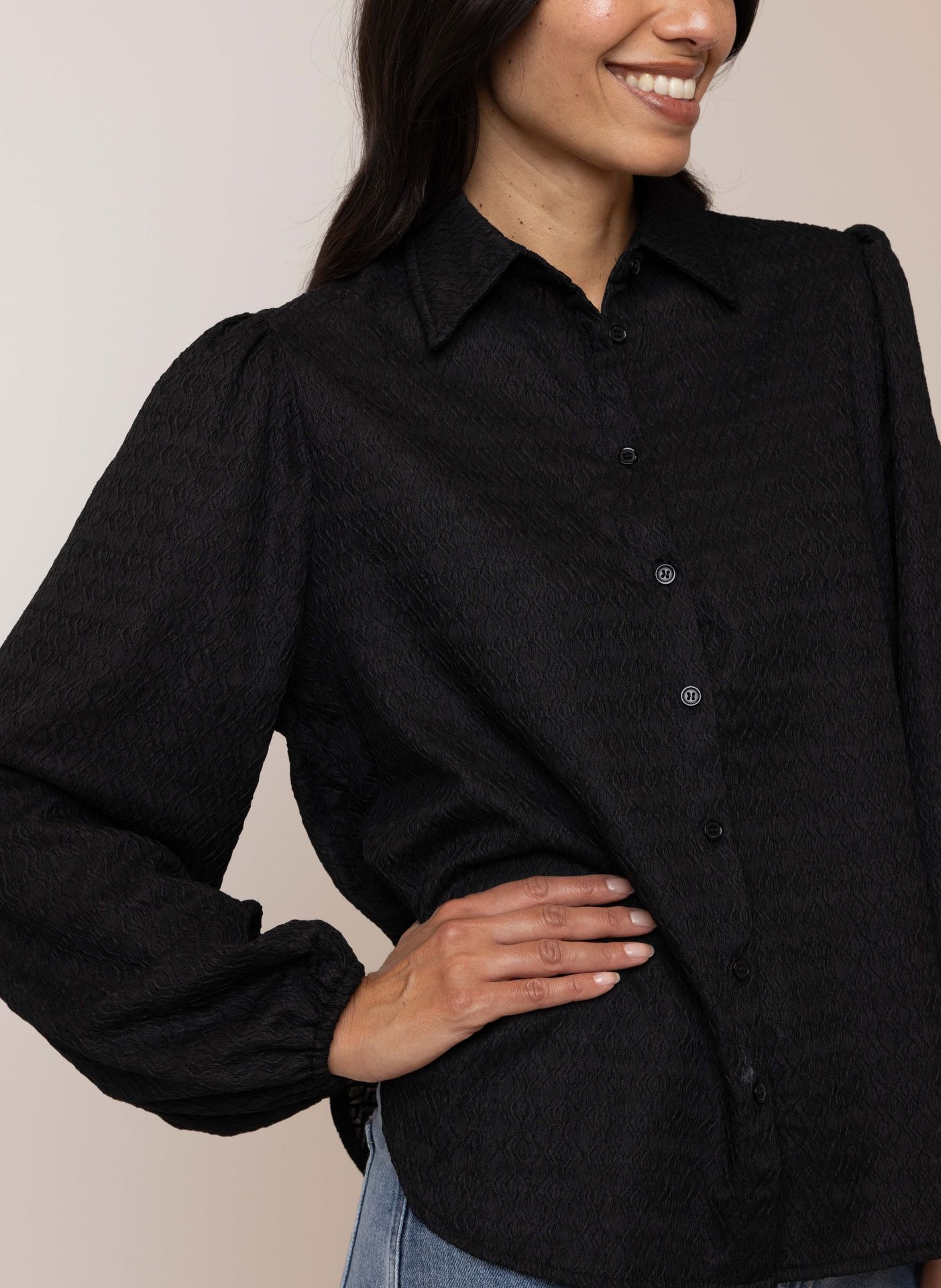 Norah Zwarte blouse black 215929-001