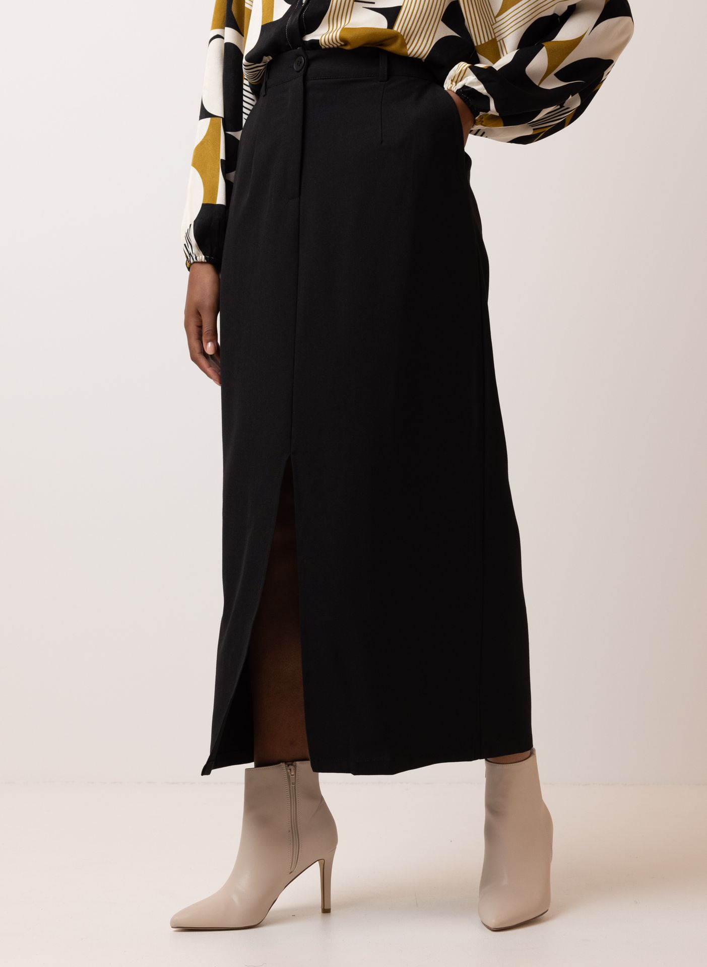 Norah Zwarte maxi rok black 214814-001