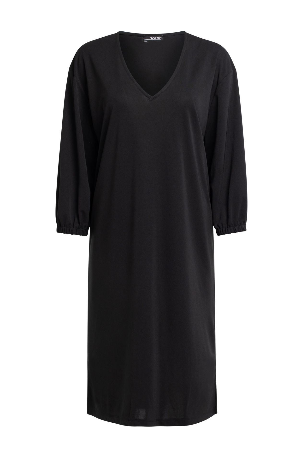Norah Zwarte midi dress black 211094-001